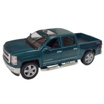 Miniatura Silverado 2014 Kinsmart 1/46 Metal e Fricção Verde