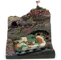 Miniatura Tanque De Guerra Cenário Johnny Lightning Diorama Escala 1/64 Japan WWII M4A3 Sherman