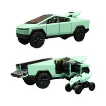 Miniatura Tesla Cybertruck 1/32 - Carro de Brinquedo de Metal com Luzes