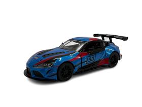 Miniatura Toyota GR Supra Racing Azul Metal 1:36 Miniatura Toyota GR Supra Racing Azul Metal 1:36