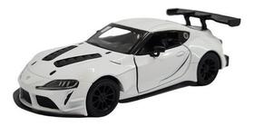 Miniatura Toyota Supra Racing Branco Metal 1:36