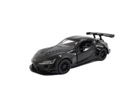 Miniatura Toyota Supra Racing Preto Metal 1:36