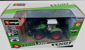Miniatura Trator Agrícola Fendt 1050 Vario (10 cm) c/ Manipulador de Toras - Farmland - Burago
