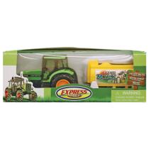 Miniatura Trator Com reboque CJ Fazenda Express Wheels - Express Wheels Farm Playset