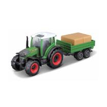Miniatura Trator Fendt 209 Vario C/ Reboque Enfardadeira - Maisto