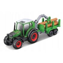 Miniatura Trator Fendt 209 Vario C/ Reboque Toras - Maisto Miniatura Trator Fendt 209 Vario C/ Reboque Toras - Maisto