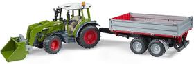 Miniatura trator Fendt Vario 211 com reboque Bruder 1/16