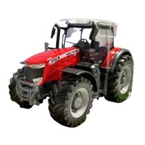 Miniatura Trator Massey Ferguson 8740S With Tipping Trailer Vermelho Bburago 31662