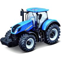Miniatura Trator New Holland T7.315 Hd Azul Bburago 31612 Miniatura Trator New Holland T7.315 Hd Azul Bburago 31612