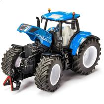 Miniatura Trator New Holland T7.315 HD Siku Farmer 132 Metal Diecast Azul 3291 Agrícola Colecionável