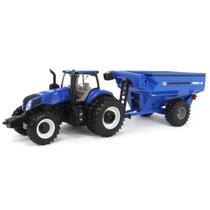 Miniatura Trator New Holland T8.355 Genesis Graneleira 1:32