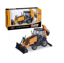 Miniatura trator retroescavadeira case construction 24cm 402