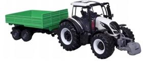Miniatura Trator Valtra N174 Com Carreta Branco Bburago Miniatura Trator Valtra N174 Com Carreta Branco Bburago