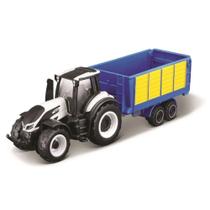 Miniatura Trator Valtra Q305 C/ Reboque Carga - Maisto