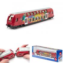Miniatura Vagão Trem DoubleDeck Siku 187 Metal Escala HO Ferroviário Colecionável Miniatura Vagão Trem DoubleDeck Siku 187 Metal Escala HO Ferroviário Colecionável