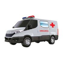 Miniatura Van Carrinho Iveco Daily Design Versátil Ambulância Resgate Polícia Coleção