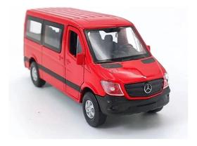 Miniatura Van Mercedes Sprinter 2015 Janela Metal E Fricção