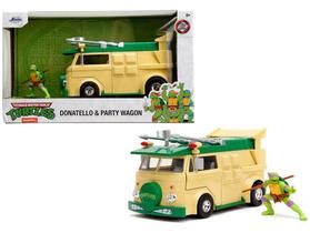Miniatura Van Wagon Party Deluxe Com Boneco Donatello - As Tartarugas Ninja TMN Escala 1/24 - Jada Toys - 34529 Miniatura Van Wagon Party Deluxe Com Boneco Donatello - As Tartarugas Ninja TMN Escala 1/24 - Jada Toys - 34529