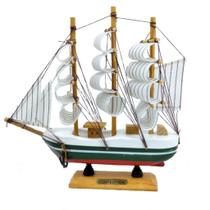 Miniatura Veleiro Navio Barco 19 C M Altura Madeira