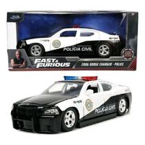Miniatura Velozes E Furiosos 2006 Dodge Charger Polícia 1/24 Miniatura Velozes E Furiosos 2006 Dodge Charger Polícia 1/24