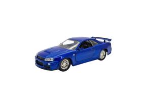 Miniatura Velozes E Furiosos Nissan Gtr R34 Azul Brian 1:32