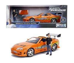Miniatura Velozes E Furiosos Toyota Supra 1995 Com Boneco Brian - 1/24 - Jada
