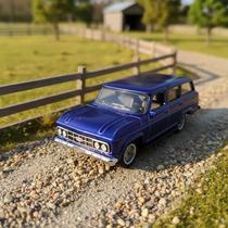 Miniatura Veraneio 1968 Metal Pneus De Borracha 1/64 8cm Cor:Azul