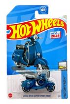 Miniatura Vespa 90 SS Super Sprint 1966 Azul em Metal Fundido Hot Wheels Miniatura Vespa 90 SS Super Sprint 1966 Azul em Metal Fundido Hot Wheels