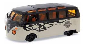 Miniatura Volks Kombi Van Samba Custom Harley Davidson 1/25