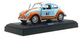 Miniatura Volkswagen Fusca 1967 Gulf 1:36 California Action Cor Azul