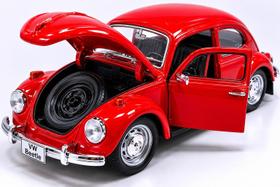 Miniatura Volkswagen Fusca / Beetle vermelho Escala 1:24 Maisto Miniatura Volkswagen Fusca / Beetle vermelho Escala 1:24 Maisto