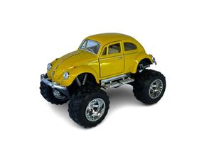 Miniatura Volkswagen Fusca Bigfoot Amarelo Metal 1:32