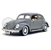 Miniatura Volkswagen Fusca Kafer 1955 Cinza Burago 1/18