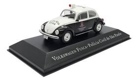 Miniatura Volkswagen Fusca Polícia Civil Sp Metal 1:43 - Planeta Deagostini