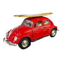 Miniatura Volkswagen Fusca Surf Vermelho Metal Kinsmart 1:32 Miniatura Volkswagen Fusca Surf Vermelho Metal Kinsmart 1:32