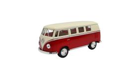 Miniatura Volkswagen Kombi 1962 Classic Vermelho e Bege 1:32 Miniatura Volkswagen Kombi 1962 Classic Vermelho e Bege 1:32