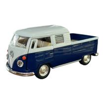 Miniatura Volkswagen Kombi Picape Cab Dupla Azul 1:32