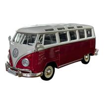 Miniatura Volkswagen Kombi Samba Vermelho Maisto Metal 1:24