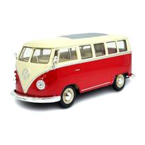Miniatura Volkswagen Kombi T1 Bus 1963 Vermelho Welly 1/24 Miniatura Volkswagen Kombi T1 Bus 1963 Vermelho Welly 1/24
