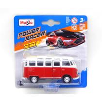 Miniatura Volkswagen Van Samba 1/43 Vermelho E Branco Maisto 25001 Miniatura Volkswagen Van Samba 1/43 Vermelho E Branco Maisto 25001