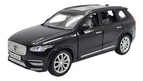 Miniatura Volvo Xc90 T6 Preto Acende Luz E Som Metal 1:32 Miniatura Volvo Xc90 T6 Preto Acende Luz E Som Metal 1:32