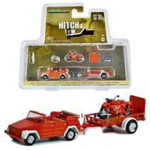 Miniatura Vw The Thing Type 181 1974 + Moto Indian 1920 Hitch e Tow 1:64 - Greenlight