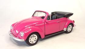 miniatura VW Volkswagen Fusca conversível GAM0259 - rosa
