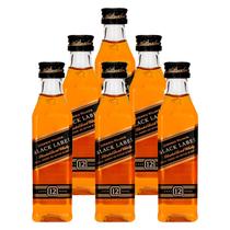 Miniatura Whisky Johnnie Walker Black Label 50ml 6 Unidades