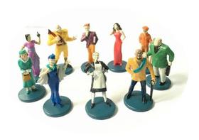 Miniaturas 10 Personagens para Jogos De Tabuleiro Detetive Clue Cluedo - Hasbro