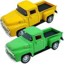 Miniaturas Carrinho Colecionável Metal Pickup F-100 Kit 2pçs Miniaturas Carrinho Colecionável Metal Pickup F-100 Kit 2pçs