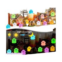 Miniaturas De Fantasmas De Resina Que Brilham No Escuro Para Halloween, Estátuas Miniaturas Fofas,