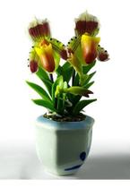 Miniaturas De Flor Orquídeas Feitas A Mão Réplicas Artesanais Artísticas Decoração Casa Ambientes - Orquiflora