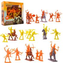 Miniaturas de Índios e Cavalos Forte Apache 26 Figuras 0962 - Gulliver