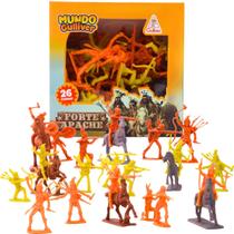 Miniaturas de Índios e Cavalos Forte Apache 26 Figuras 0962 - Gulliver Miniaturas de Índios e Cavalos Forte Apache 26 Figuras 0962 - Gulliver